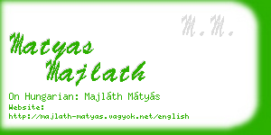 matyas majlath business card